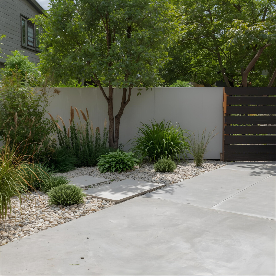 Freshly laid concrete driveway in Richmond