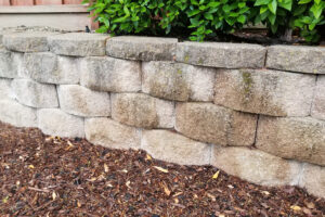 Professional retaining wall built by Gardenscape on a Doncaster property 
