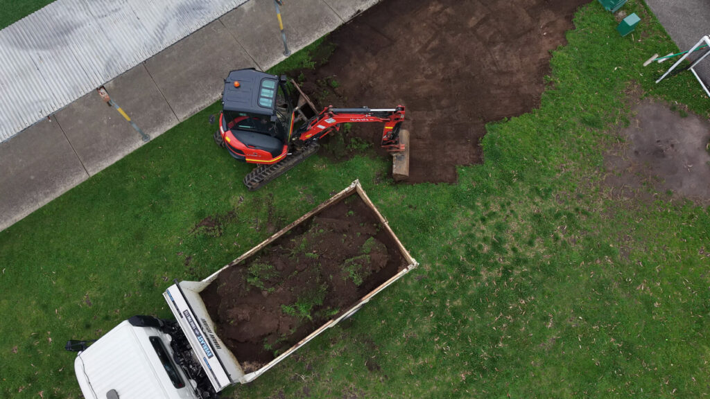 vlcsnap-2025-11-23-17h51m15s884 Gardenscape performing site demolition and excavation.